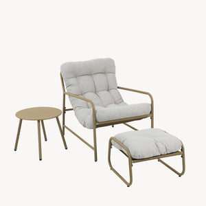 Conjunto de muebles de jardín Trerdfjoa de 3 piezas [en.casa]