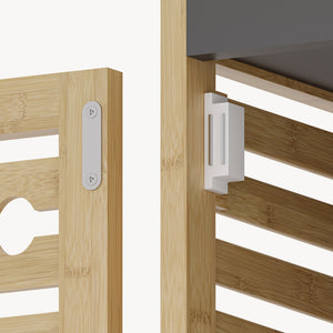 Estantería de baño Kydesby de  niveles bambú  Natural/Gris [en.casa]