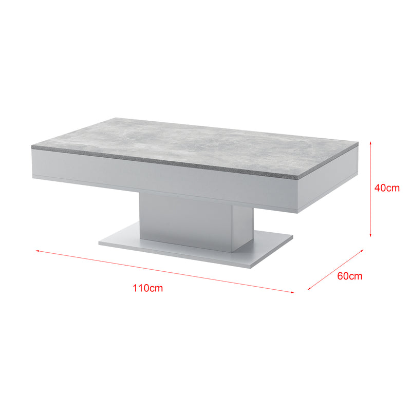 Esquema acotado Mesa de centro Lünen aglomerado 40 x 110 x 60 cm - [en.casa]