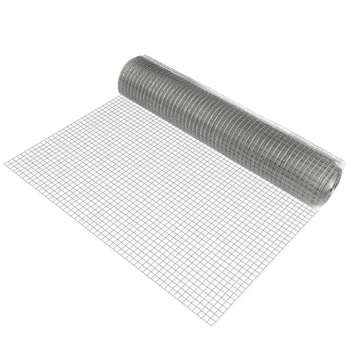 Valla de malla 1x25 m/rollo acero galvanizado gris pro.tec - premiumXL