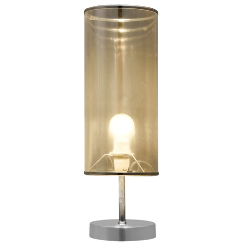 Lámpara de mesa Gloss 1x E14 Ø 13,5 x 44 cm Lámina reflectante color cromo lux.pro