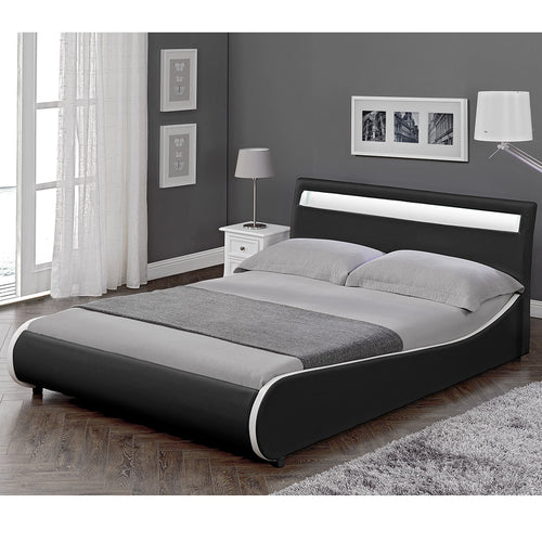 Cama tapizada LED Valencia en varios colores y tamaños [Corium] - premiumXL