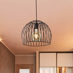 Lámpara colgante Blackpool E27 Metal Negro [lux.pro]