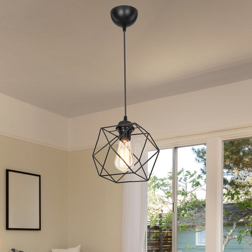 Lámpara colgante Brentwood E27 Metal Negro [lux.pro]