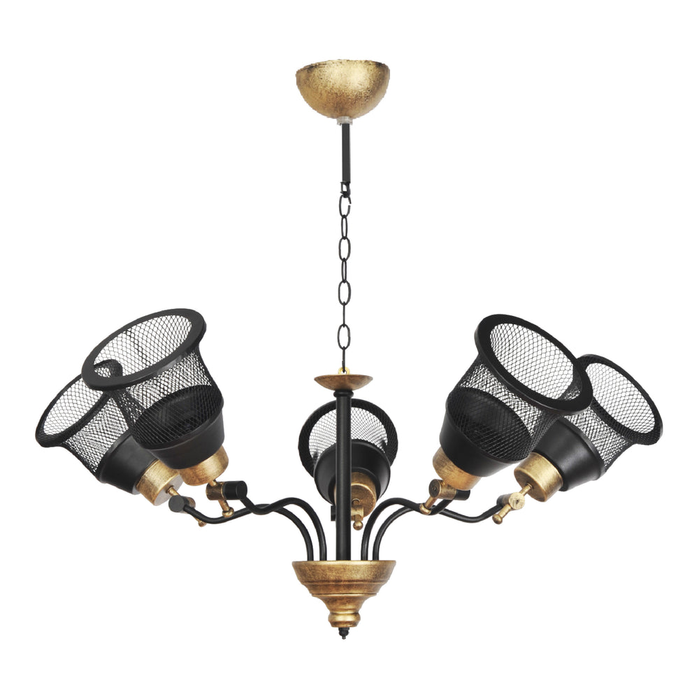 Lámpara colgante Langport 3/5 luces Negro / Oro [lux.pro]