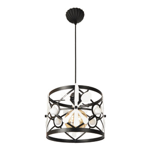 Lámpara colgante Patchway Negro / Blanco 1 x E27 [lux.pro]