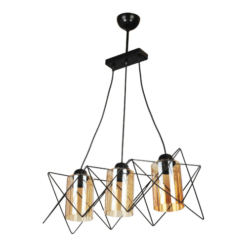 Lámpara colgante Morley 2/3 luces Negra [lux.pro]