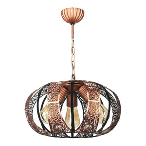 Lámpara colgante Harpenden 3 x E27 color cobre [lux.pro]