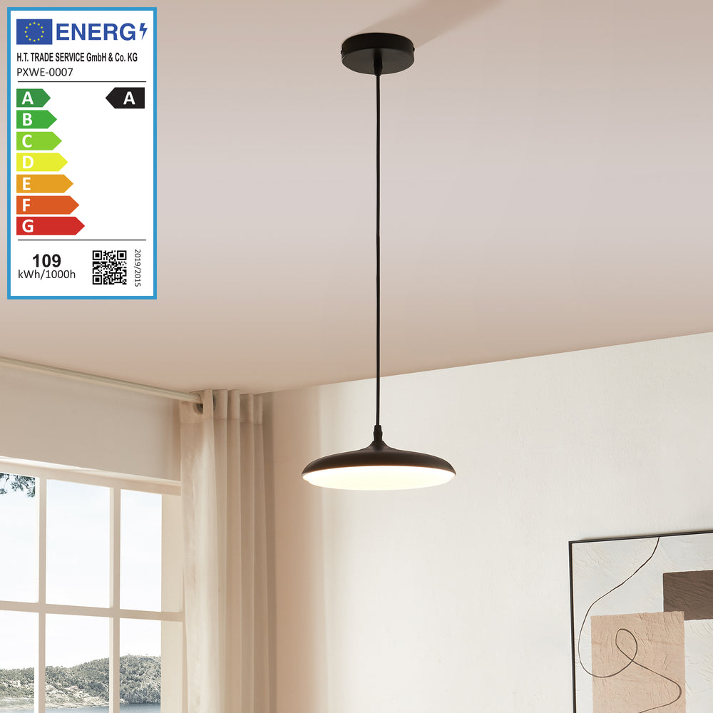 Lámpara colgante Oupilu con LEDs integrados metal 120x25x25 cm negro/blanco [lux.pro] - premiumXL