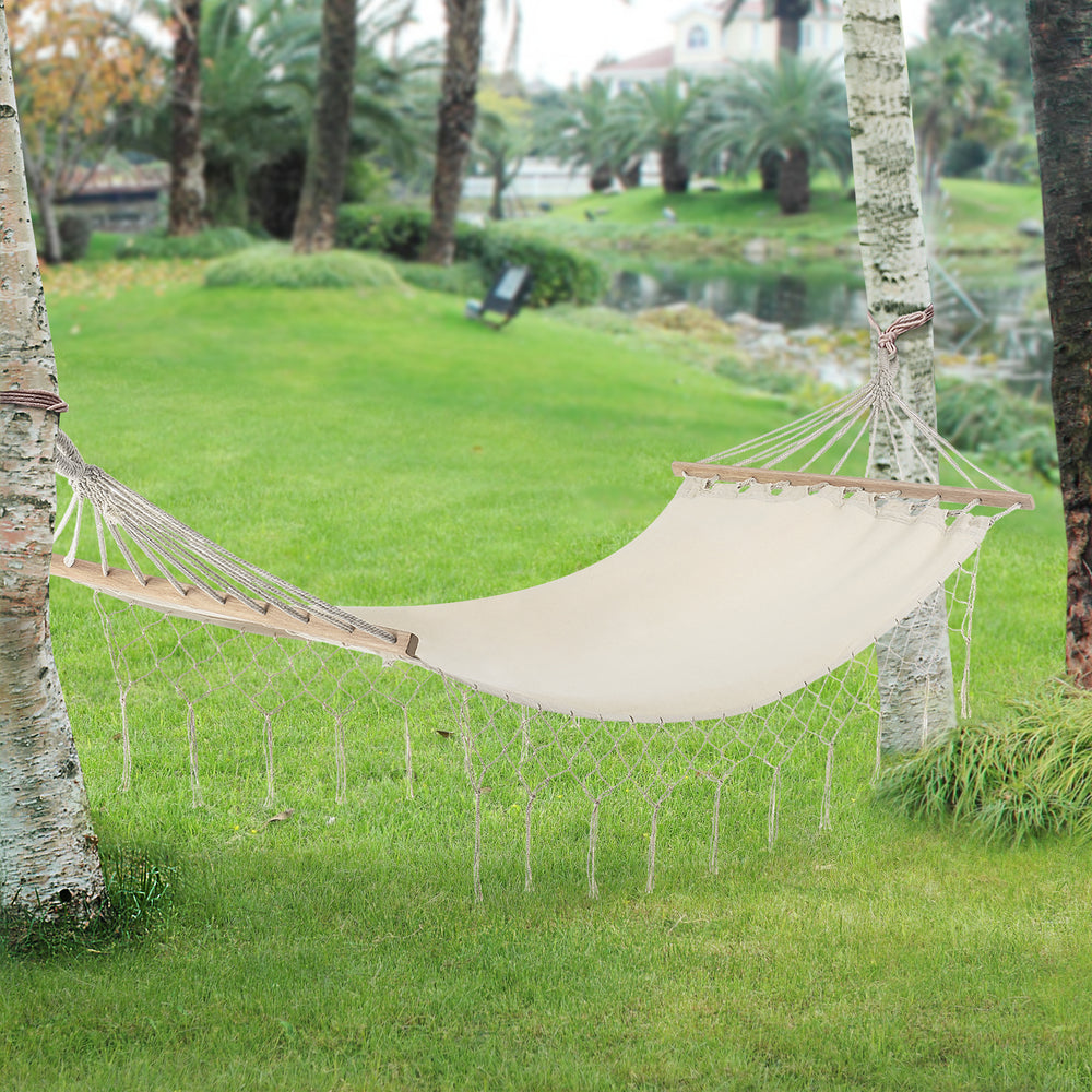 Hamaca Corinto 200x80 cm Máx. 150 kg para interior y exterior Crema casa.pro