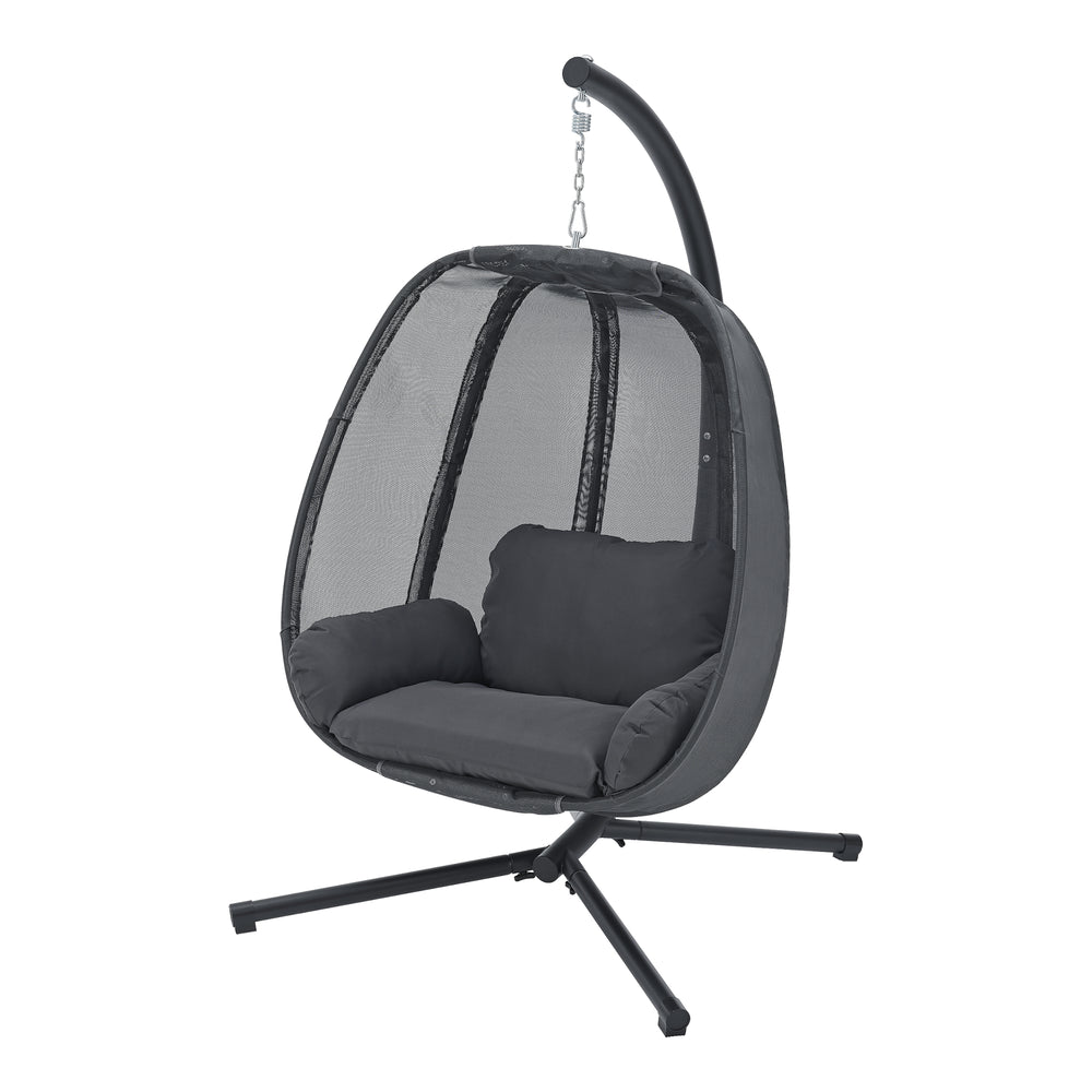 Silla colgante Abegondo con soporte y cojín máx. 120 kg [en.casa] - premiumXL