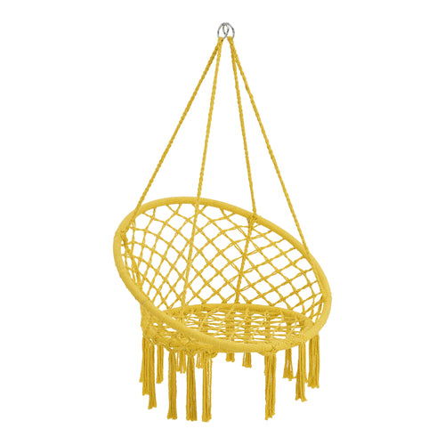 Silla colgante Jaina máx. 120 kg Amarillo [en.casa]