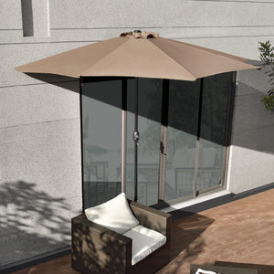 Parasol semicircular Eger Ø300 en varios colores [casa.pro]