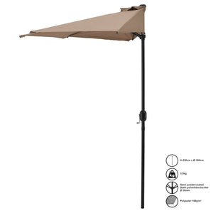 Parasol semicircular Eger Ø300 en varios colores [casa.pro]