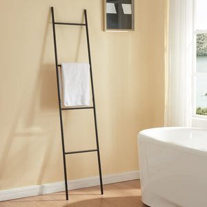 Escalera para toallas Bodø acero 176x38 cm negro [en.casa]