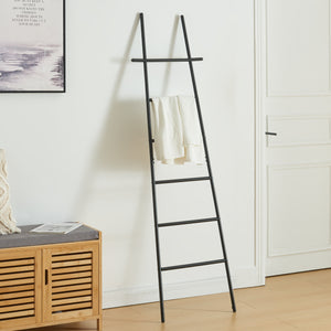 Escalera para toallas Øyer 170x45x2 cm acero [en.casa]