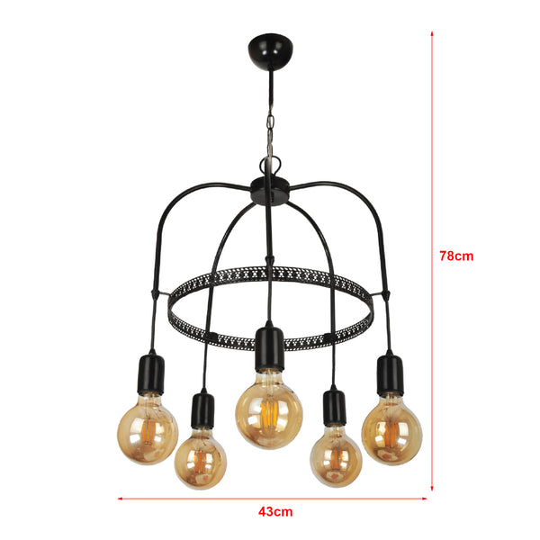 Lámpara colgante Llandudno E27 metal en varios colores y tamaños [lux.pro]