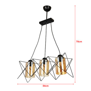 Lámpara colgante Morley 2/3 luces Negra [lux.pro]