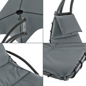 Tumbona colgante con toldo en varios colores en.casa