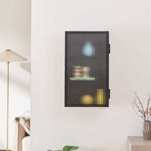 Armario de pared Zundert puerta de vidrio 60x35x15 cm - [en.casa]