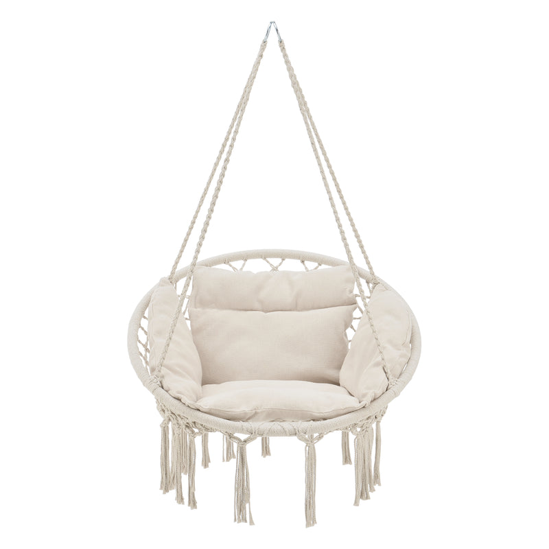 Esquema acotado Silla colgante Kailua Máx. 150 kg Interior Exterior con cojín casa.pro