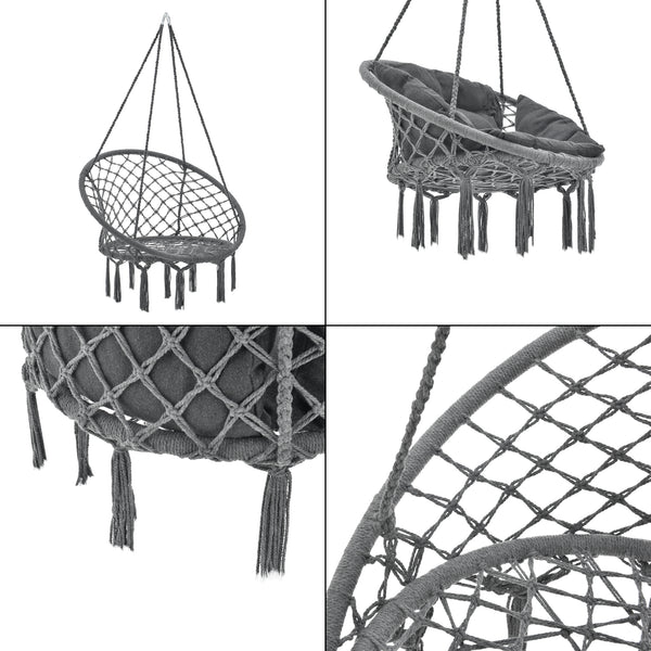 Silla colgante Kailua Máx. 150 kg Interior Exterior con cojín casa.pro