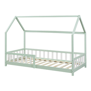 Cama casita Hesel con protección contra caídas [en.casa]