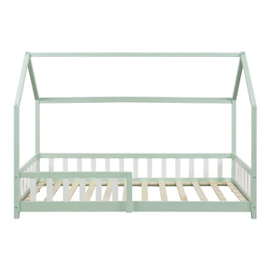 Cama casita Hesel con protección contra caídas [en.casa]