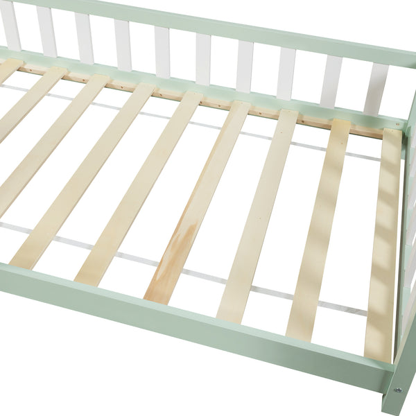 Cama casita Hesel con protección contra caídas [en.casa]