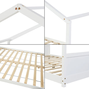 Cama casita Simo con colchón Blanco [en.casa]