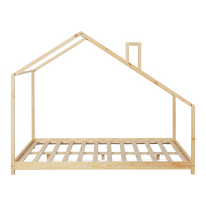 Cama casera Siuntio con colchón Natur [en.casa]