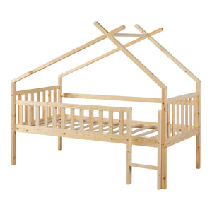 Cama casita Sotkamo 90x200cm con protección contra caídas [en.casa]