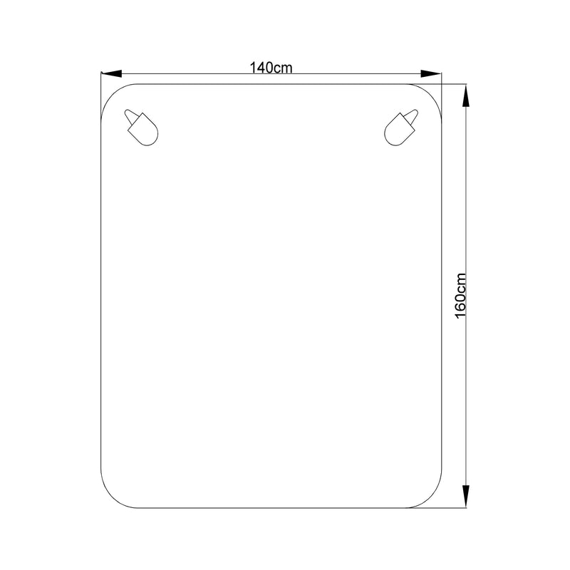 Esquema acotado Manta eléctrica 230V 50Hz Blanca [casa.pro]