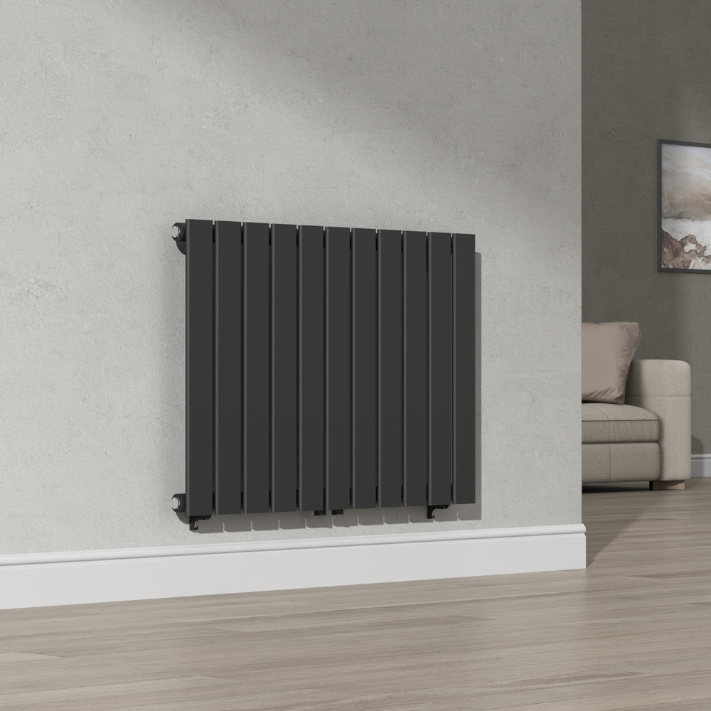 Radiador de diseño Nore Negro 60x80cm Monocapa 616W [neu.haus]