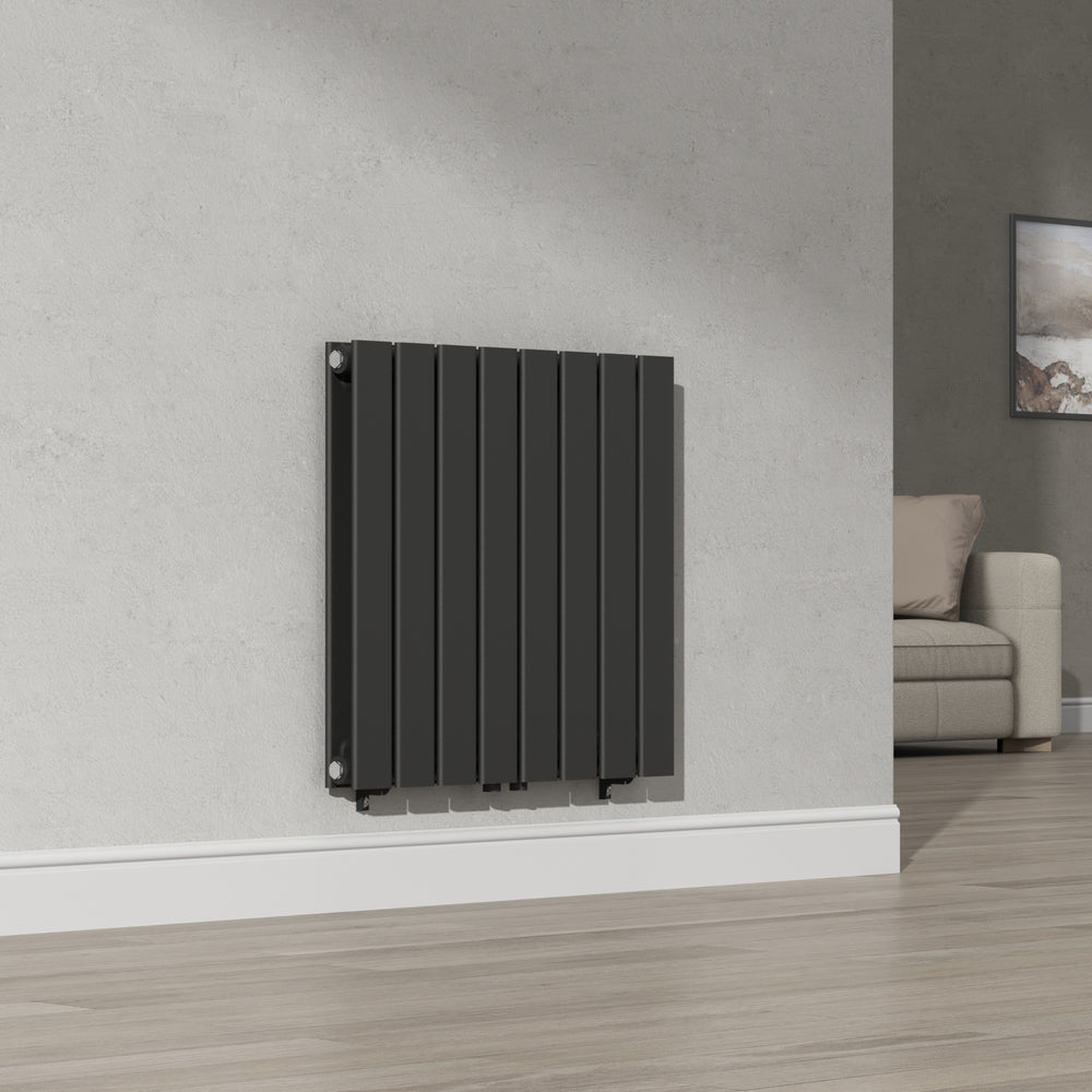 Radiador de diseño Nore Negro 60x60cm Doble capa 809W [neu.haus]