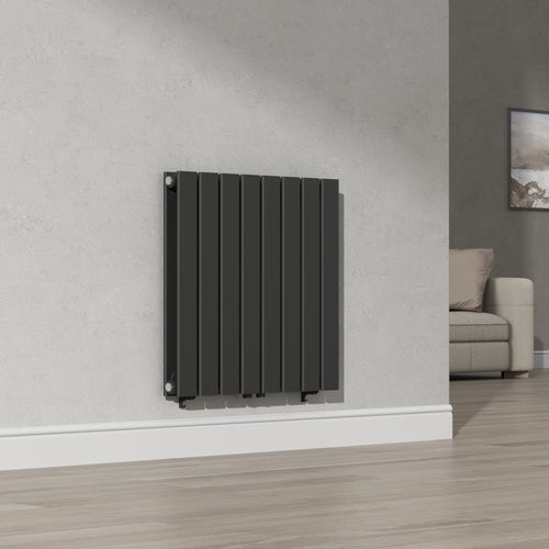 Radiador de diseño Nore Negro 60x60cm Doble capa 809W [neu.haus]