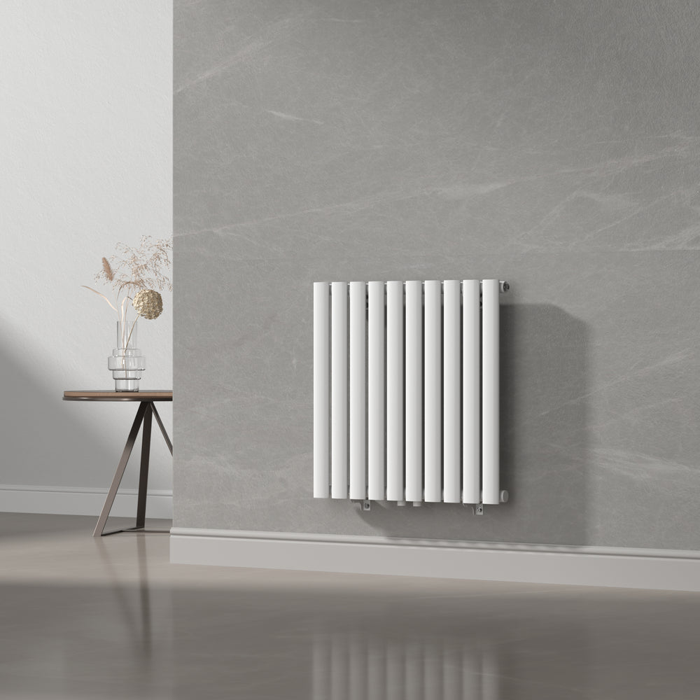 Radiador de tubo de diseño Nore Blanco 60x60cm de una capa 449W [neu.haus]