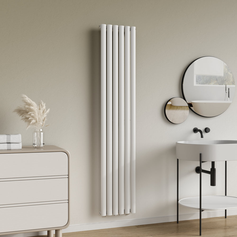 Radiador de tubo de diseño Nore Blanco 180x36cm de una capa 707W [neu.haus]