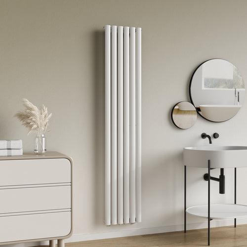 Radiador de tubo de diseño Nore Blanco 180x36cm de una capa 707W [neu.haus]