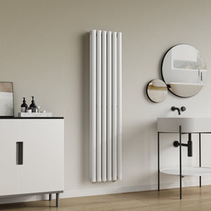 Radiador de tubo de diseño Nore Blanco 160x36cm Doble capa 1198W [neu.haus]
