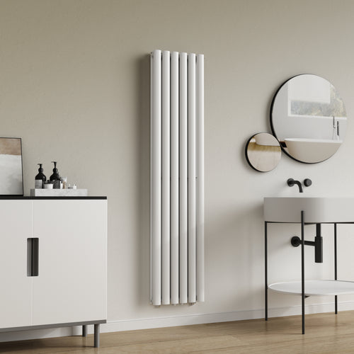 Radiador de tubo de diseño Nore Blanco 160x36cm Doble capa 1198W [neu.haus]