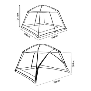 Pabellón de red Beekdaelen 305x305x213 cm en varios colores [pro.tec]