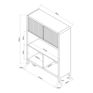 Cómoda Lukkodso con puertas [en.casa]