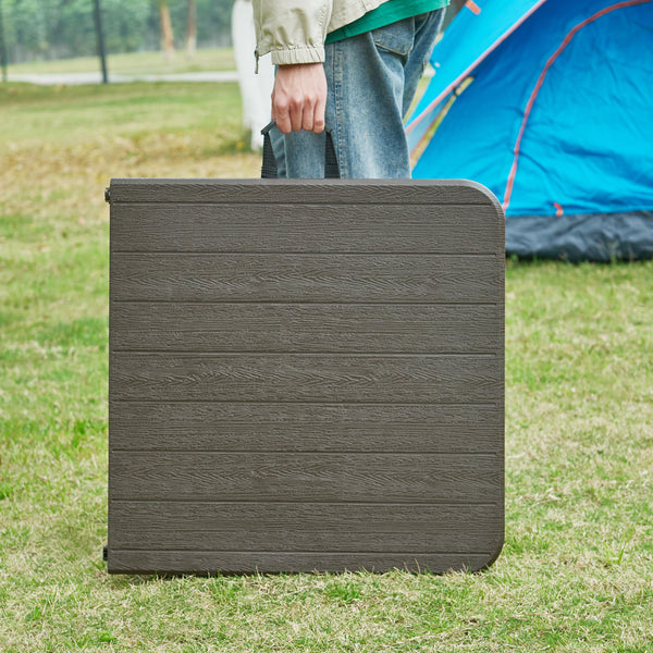 Mesa plegable ajustable en altura Adelfia 120x60cm [en.casa]