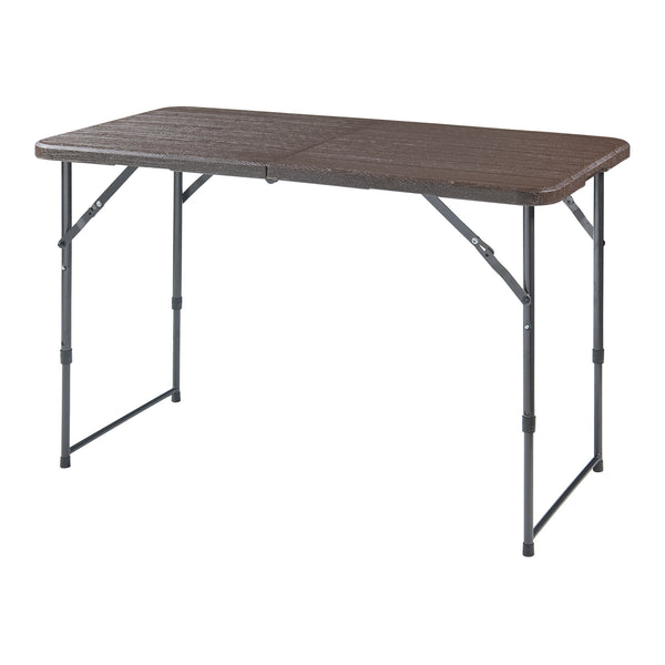 Mesa plegable ajustable en altura Adelfia 120x60cm [en.casa]