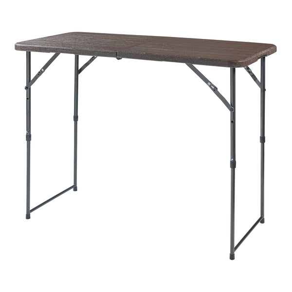 Mesa plegable ajustable en altura Adelfia 120x60cm [en.casa]