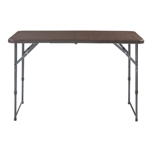 Mesa plegable ajustable en altura Adelfia 120x60cm [en.casa]