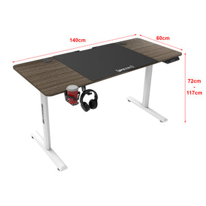 Mesa ajustable en altura Hayward 140x60 cm en varios colores [pro.tec]