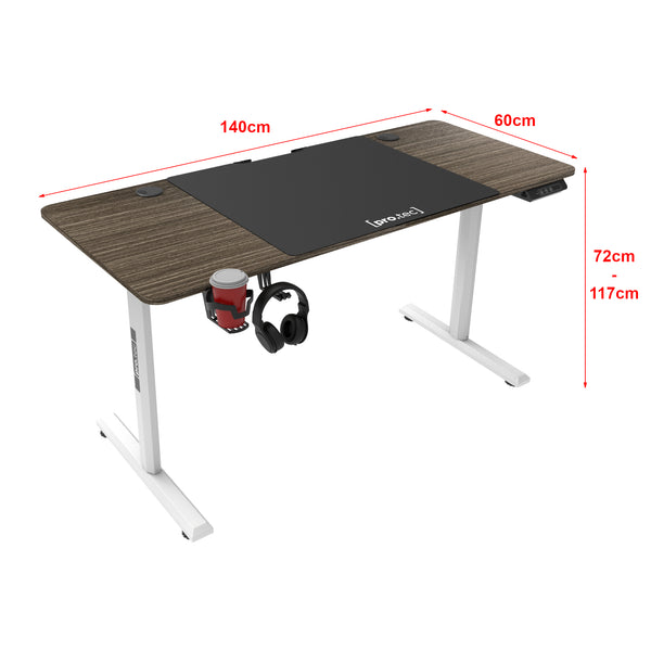 Mesa ajustable en altura Hayward 140x60 cm en varios colores [pro.tec]