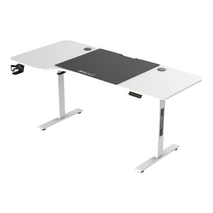 Escritorio ajustable en altura Stryn aglomerado y acero - blanco o negro [pro.tec]